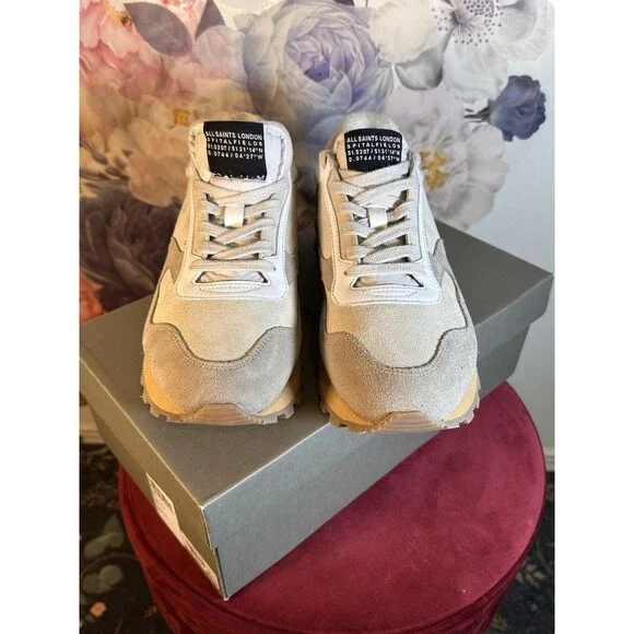 ALLSAINTS Rimini Low Top in Chalk White sneakers athletic running shoes suede